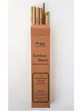 Bambukinių šiaudelių rinkinys