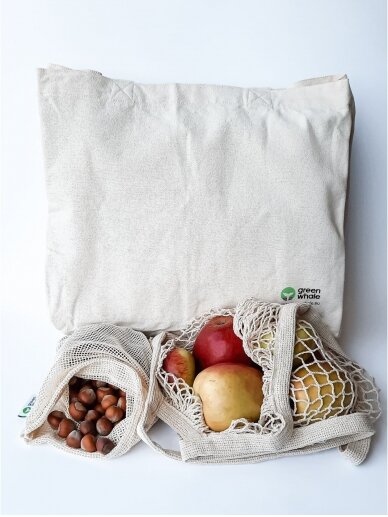Medvilniniai daugkartinio naudojimo maišeliai (vaisiams, daržovėms) 4
